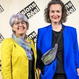 La conseillère fédérale Elisabeth Baume-Schneider a ouvert vendredi soir à Nyon la 54e édition du Festival du film documentaire. A ses côtés, Emilie Bujès, la directrice artistique du festival.